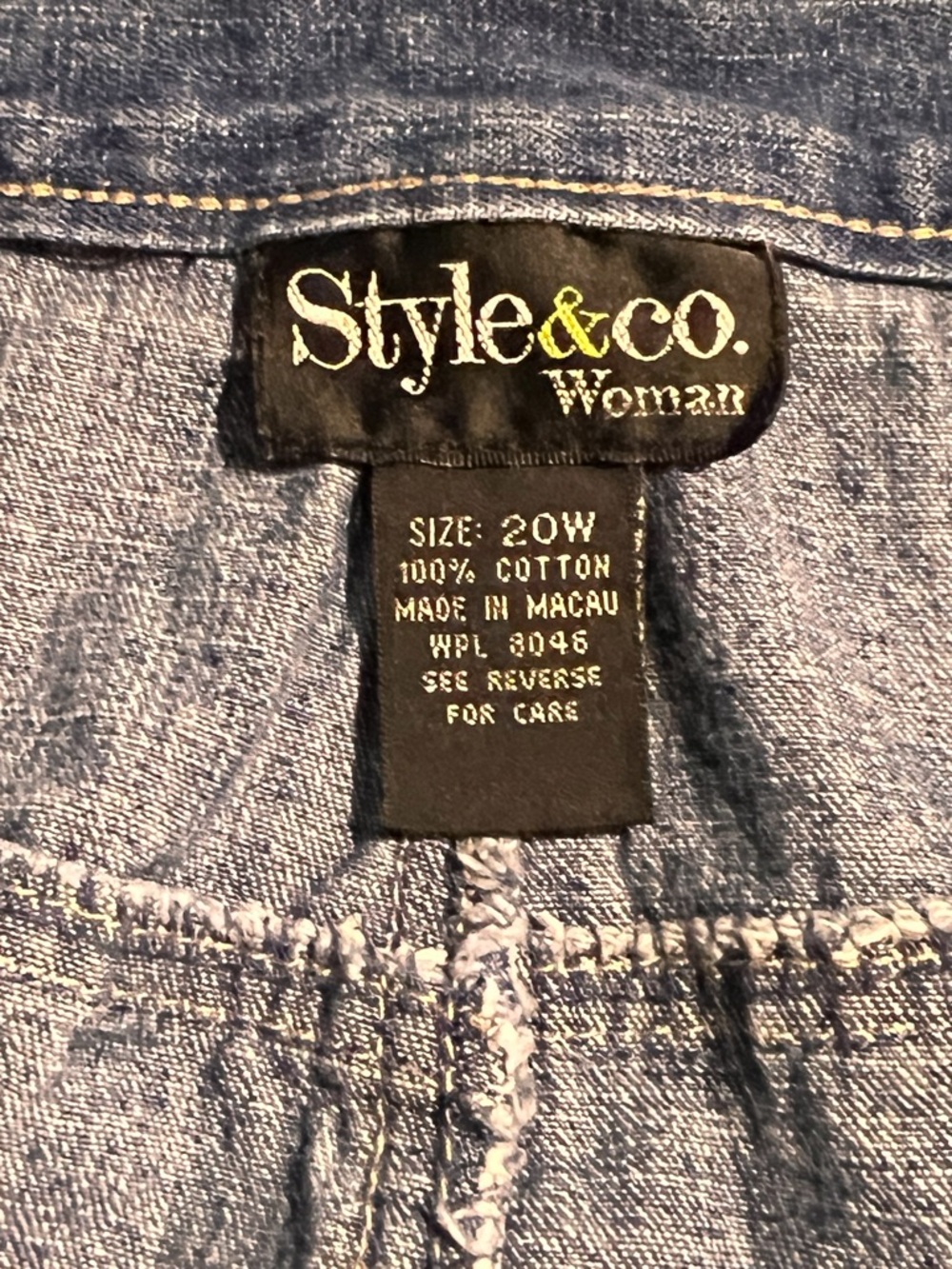 Style & Co. Skirt Women’s 20 Blue Jean Denim Midi Modest - Picture 4 of 6